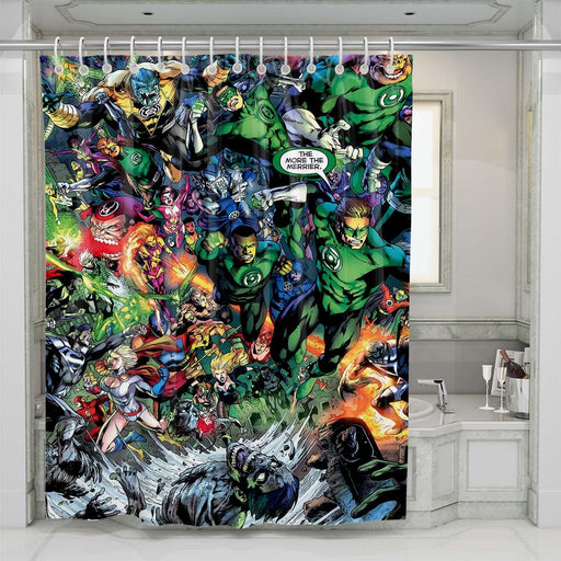 war superhero dc comics shower curtains