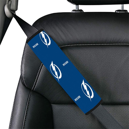 tampa bay lighning pattern Car seat belt cover - Grovycase