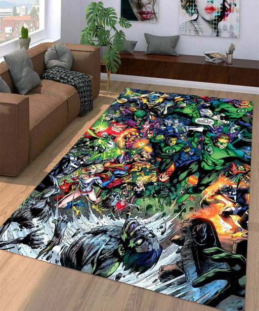 war superhero dc comics Living room carpet rugs