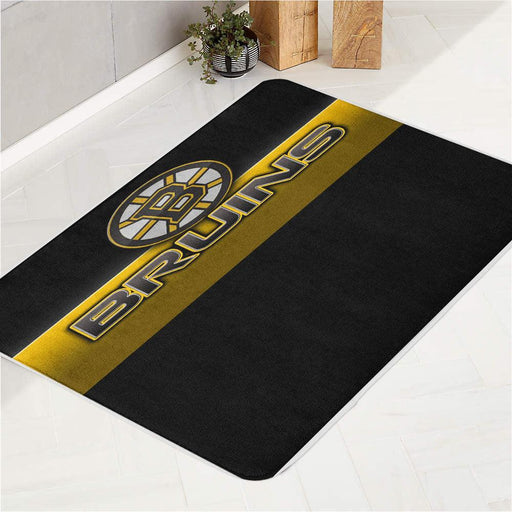 up bruins boston yellow bath rugs