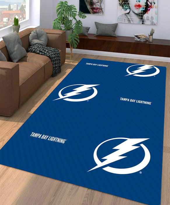 tampa bay lighning pattern Living room carpet rugs