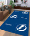 tampa bay lighning pattern Living room carpet rugs