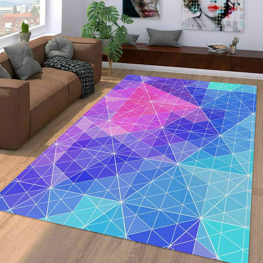 triangle geometry line pattern Living room carpet rugs