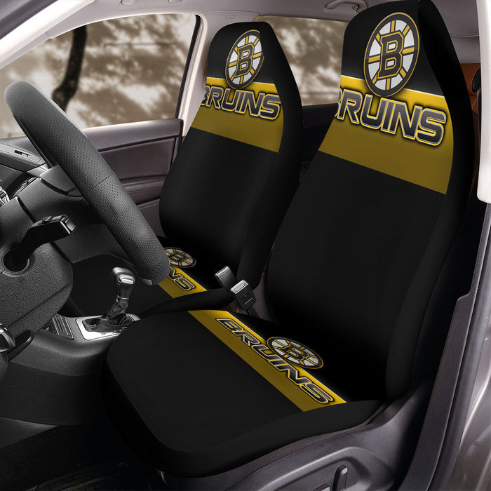 up bruins boston yellow Car Seat Covers