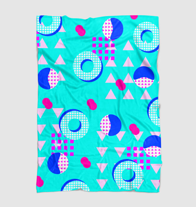 triangle square and circle abstract Ultra soft fleece blanket