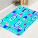 triangle square and circle abstract bath rugs