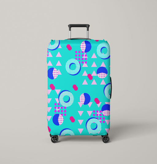 triangle square and circle abstract Luggage Cover | suitcase