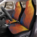 triangle world yellow to blue Car Seat Covers