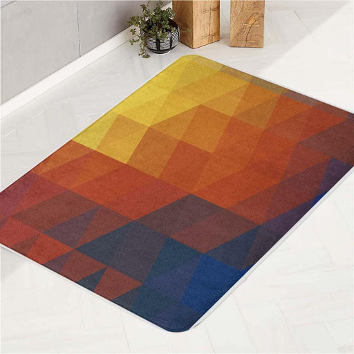 triangle world yellow to blue bath rugs