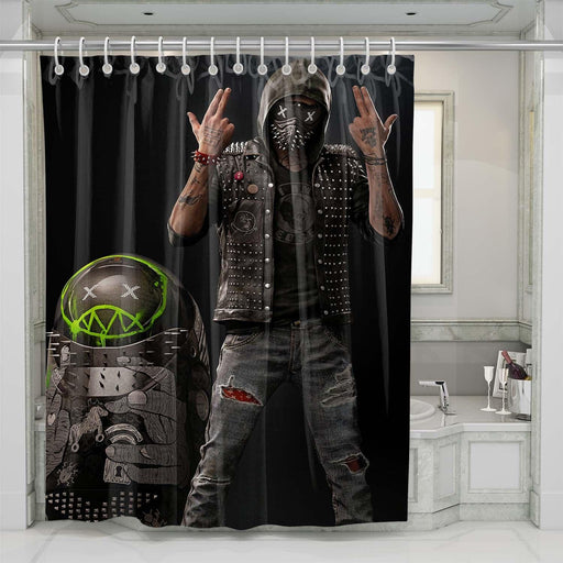 watch dog 2 game shower curtains