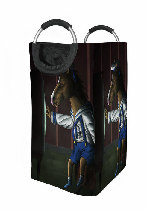 watching tv bojack horseman Laundry Hamper | Laundry Basket