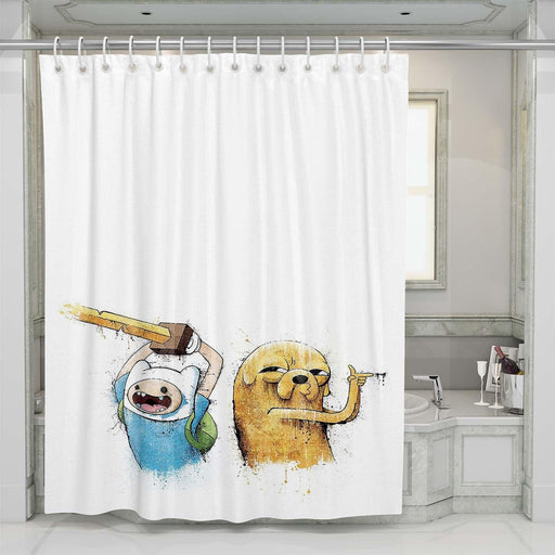 water color adventure tim shower curtains