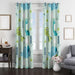 triceratops dinosaur blue pattern window Curtain