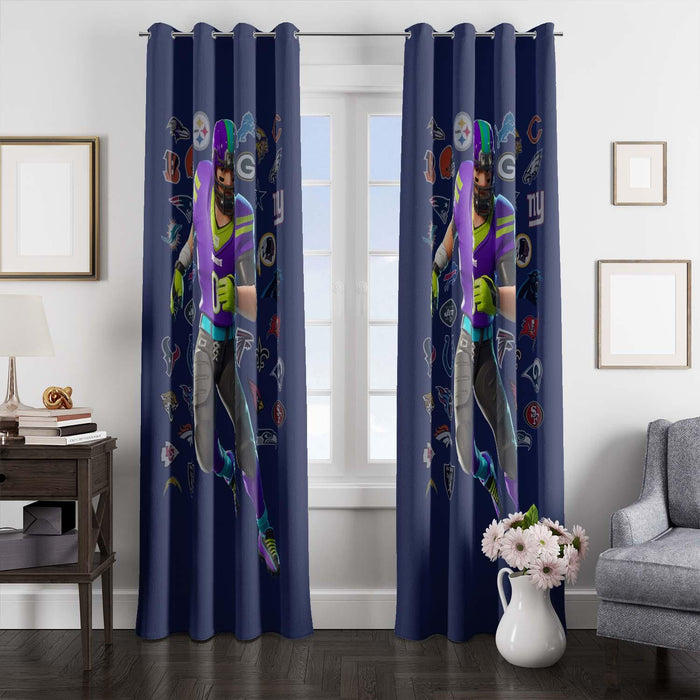 team of football nfl america window Curtain