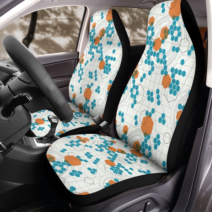 tron legacy hexagon futuristic Car Seat Covers