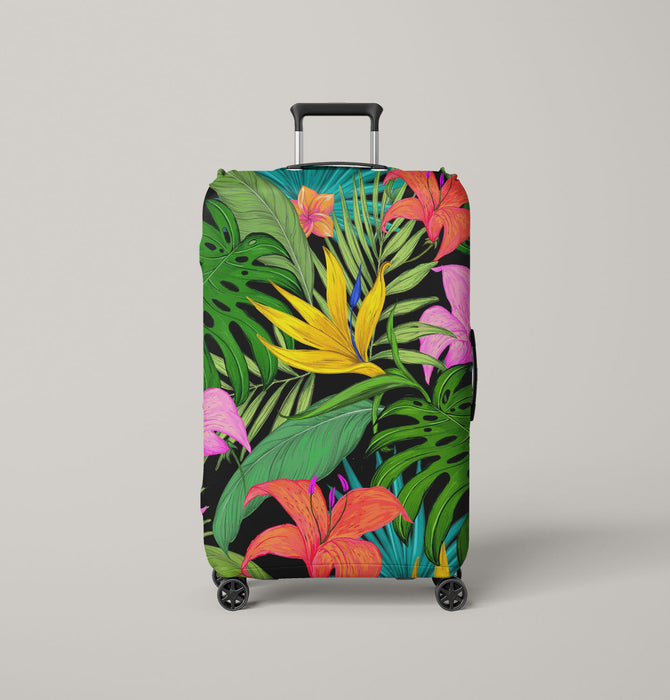 tropical flowers pattern Luggage Cover | suitcase