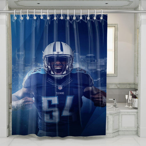 tennessee titans player angry nfl shower curtains