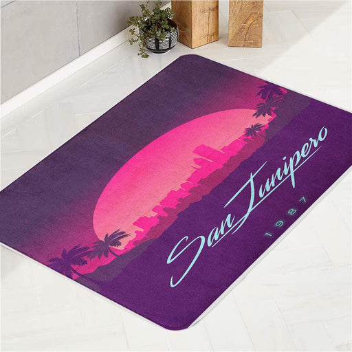 vaporwave san junipero bath rugs