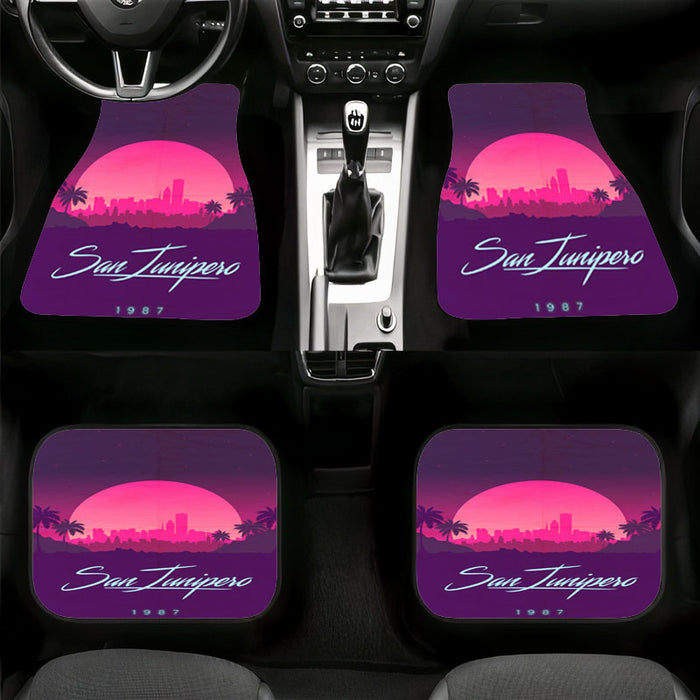 vaporwave san junipero Car floor mats Universal fit