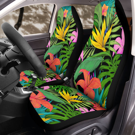 tropical flowers pattern Car Seat Covers