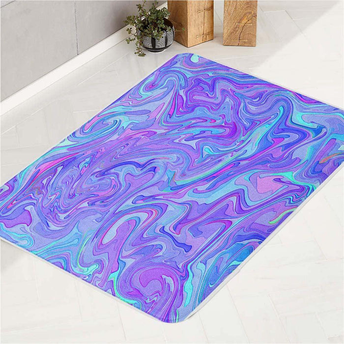 turbulence purple blue liquid bath rugs