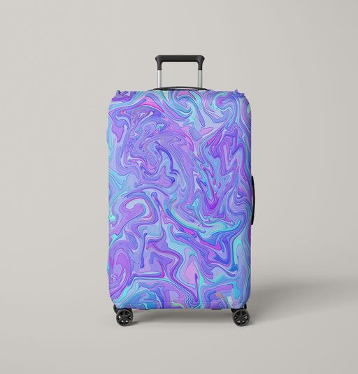 turbulence purple blue liquid Luggage Cover | suitcase