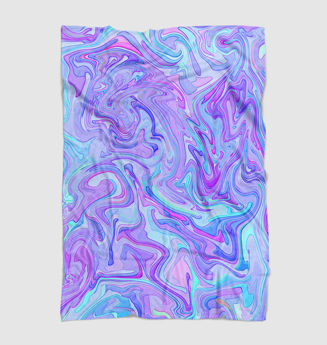 turbulence purple blue liquid Ultra soft fleece blanket