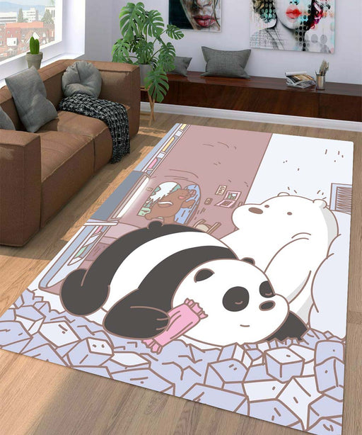 we bare bears illustration Living room carpet rugs