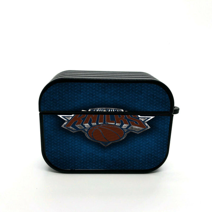 textured new york knicks metal airpod case