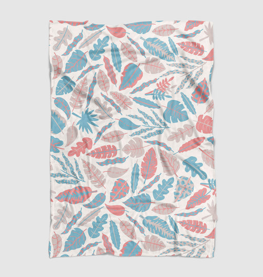 type floral red and blue Ultra soft fleece blanket