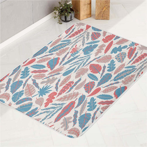 type floral red and blue bath rugs