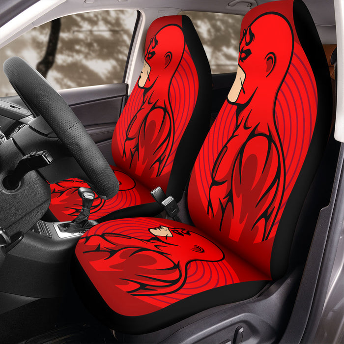 vector of daredevil superhero marvel Car Seat Covers