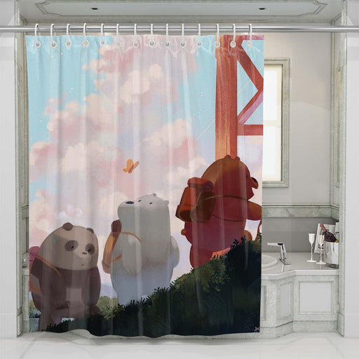 we bare bears painting shower curtains