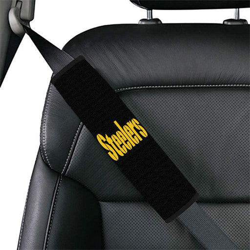 textured steelers yellow Car seat belt cover - Grovycase