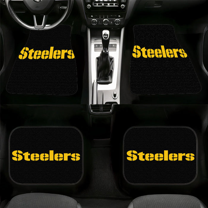 textured steelers yellow Car floor mats Universal fit