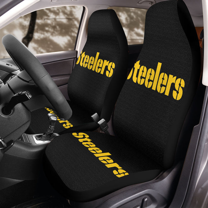 textured steelers yellow Car Seat Covers