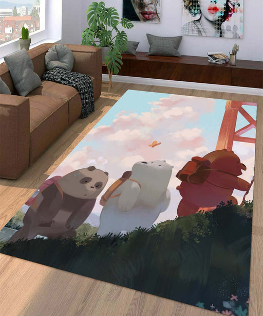 we bare bears painting Living room carpet rugs