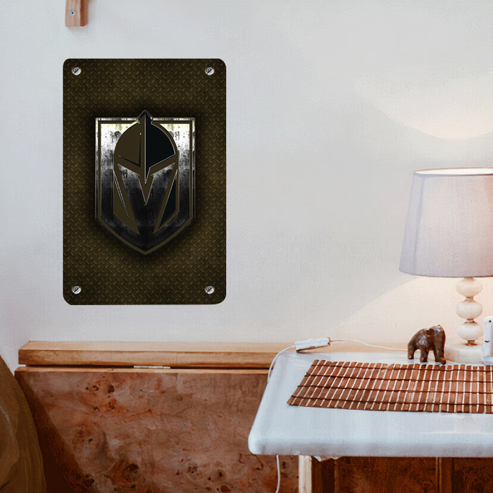 textured vegas golden knights metal Poster Metal print wall art