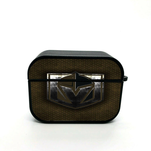 textured vegas golden knights metal airpod case