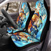 vegeta and goku fusion blue iced Car Seat Covers