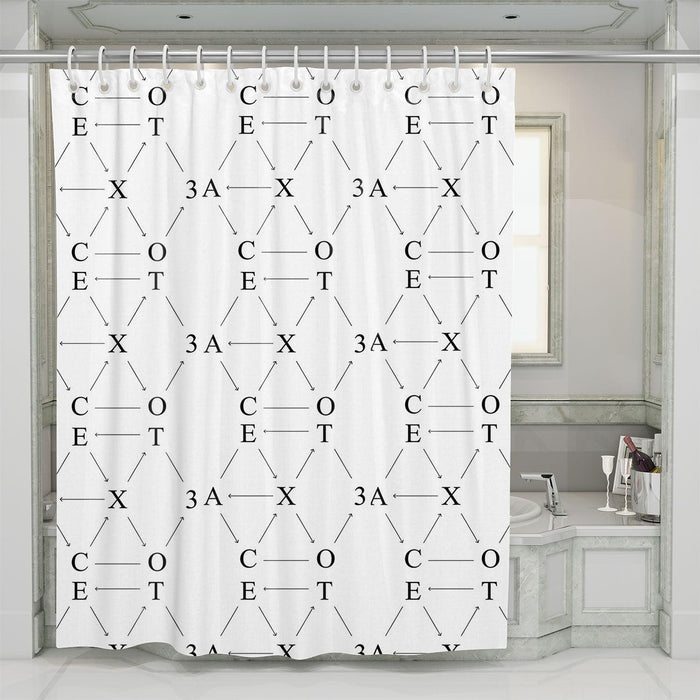 typography bright of exo shower curtains