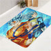 vegeta and goku fusion blue iced bath rugs