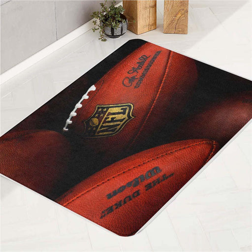 the ball of nfl football iconic bath rugs