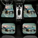 the chaos of car racing ahppen Car floor mats Universal fit