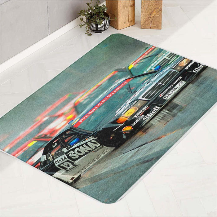 the chaos of car racing ahppen bath rugs