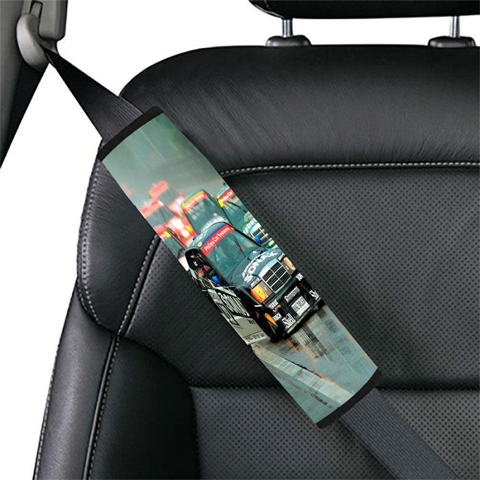 the chaos of car racing ahppen Car seat belt cover - Grovycase