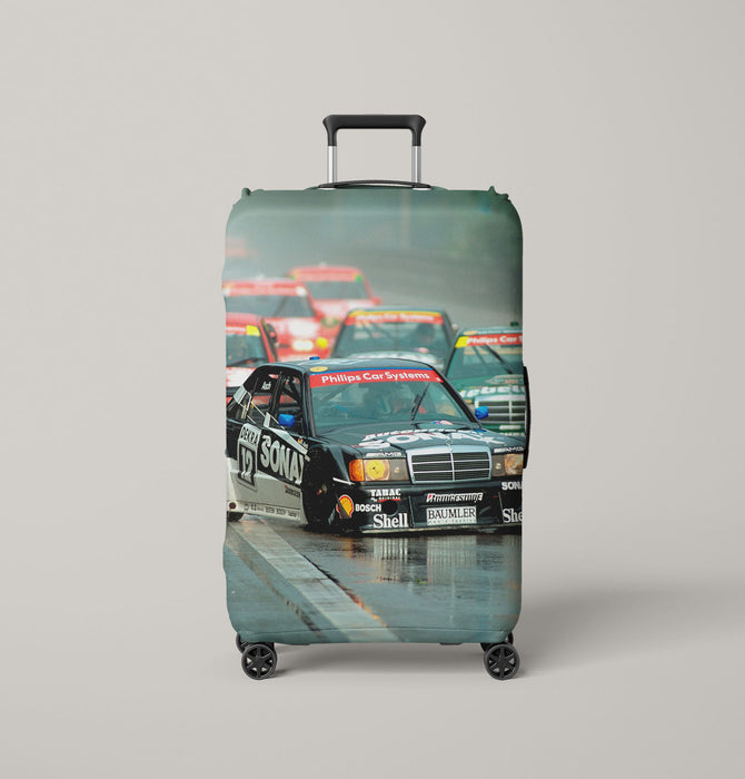 the chaos of car racing ahppen Luggage Covers | Suitcase