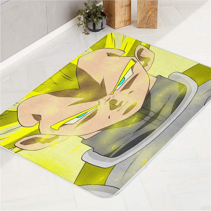 vegeta dragon ball super yellow bath rugs