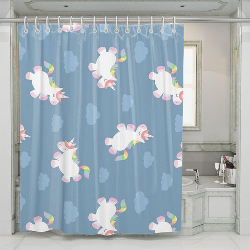 unicorn horse balloon shower curtains