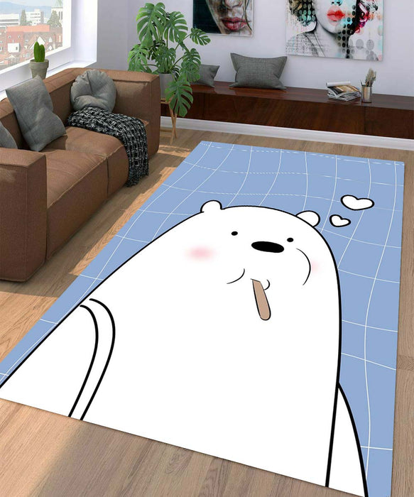 white bear and ice cream Living room carpet rugs